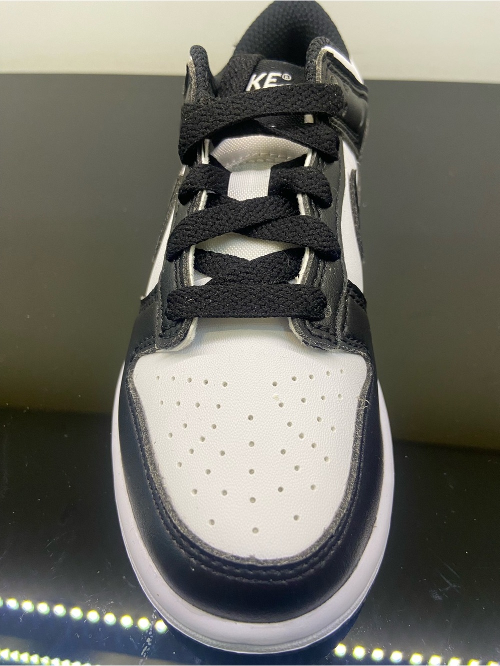 Nike Kids Black and White Low-Top Sneakers